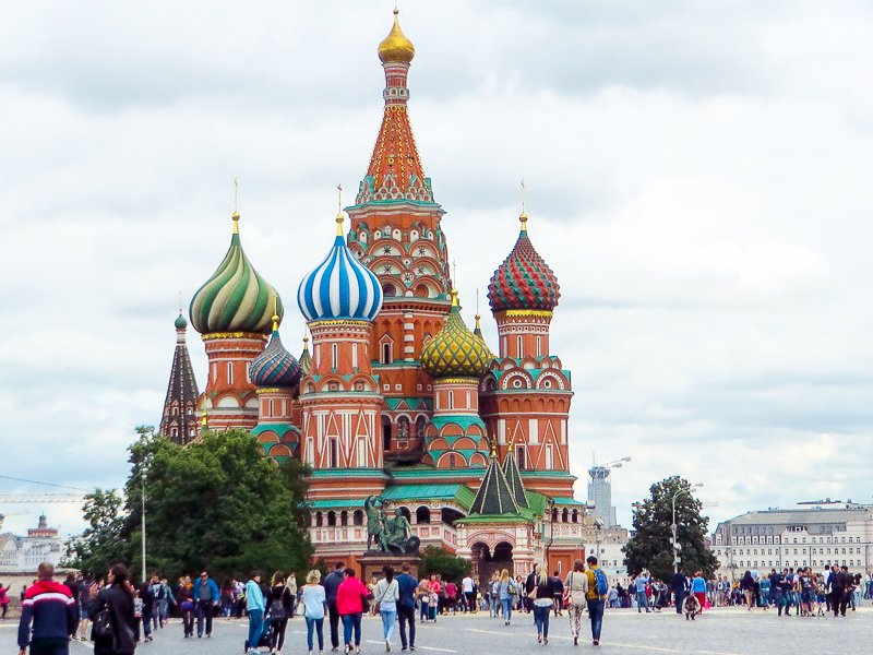 St. Basil's Basilica in Moscow, Russia.