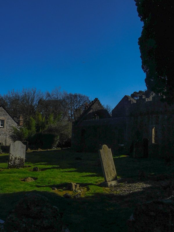 Ancient graves and castle at Malahide Castle & Gardens.