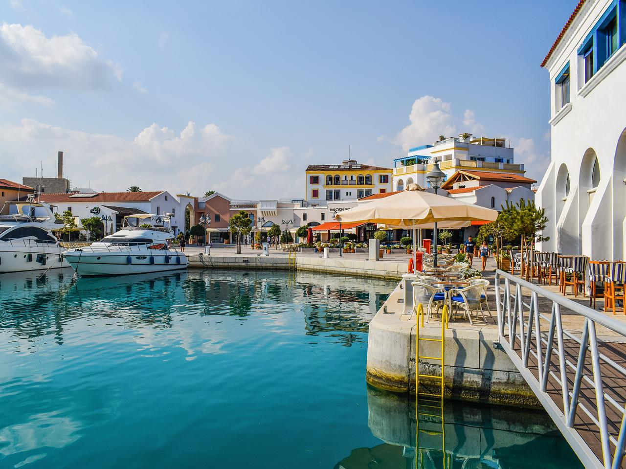 Colorful port of Limassol, Cyprus. 