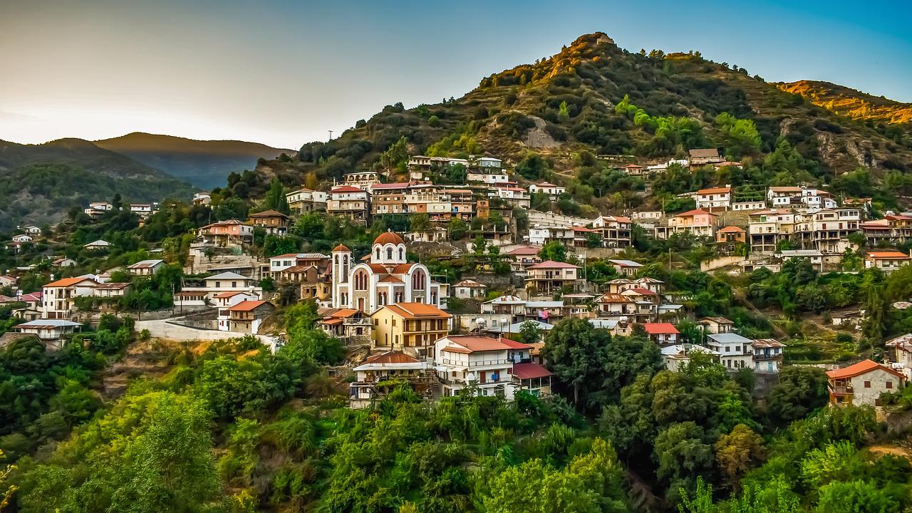 Mountain village in the Troodos region of Cyprus.