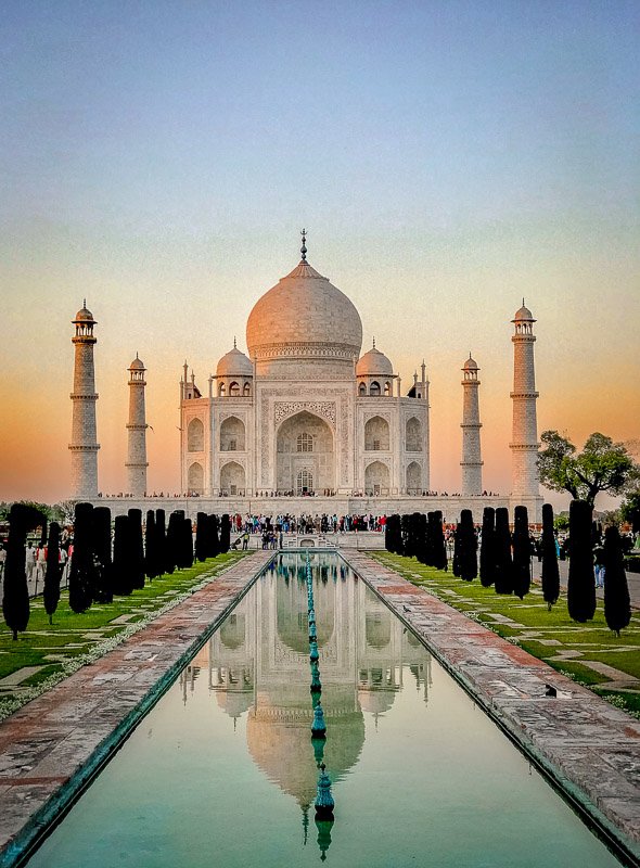 Visiting the Taj Mahal is one of the most unique bucket list ideas for travel lovers.