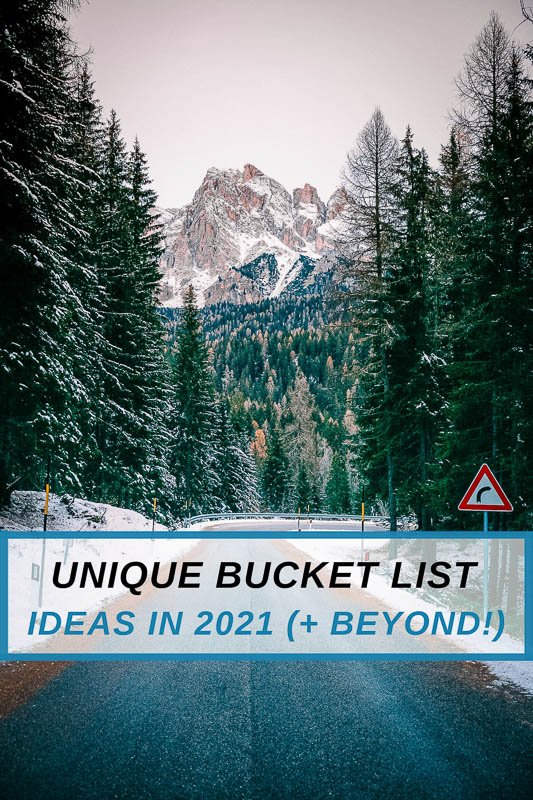 Most unique bucket list ideas for travel, life, and self advancement pinterest image