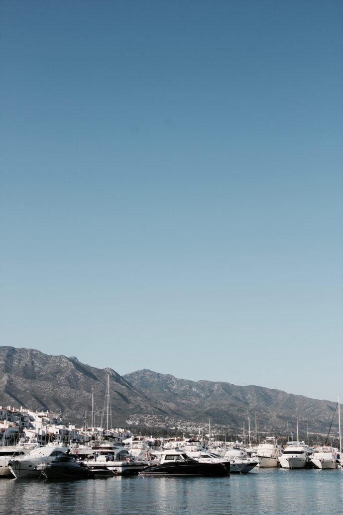 Yachts in the harbor of Marbella, Puerto Banus.